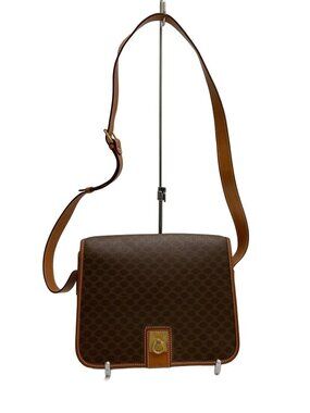 Celine Macadam Shoulder Bag Brown All over
